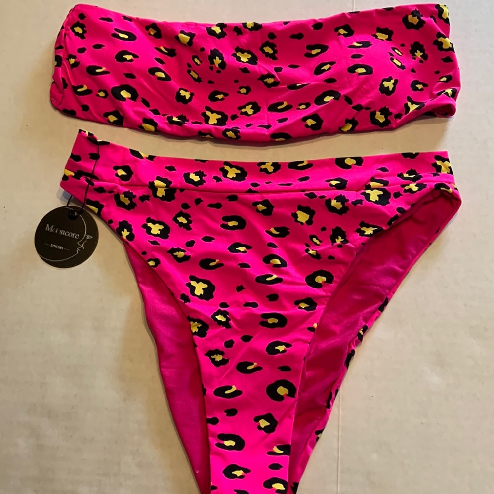 Two piece Womens neon bikini